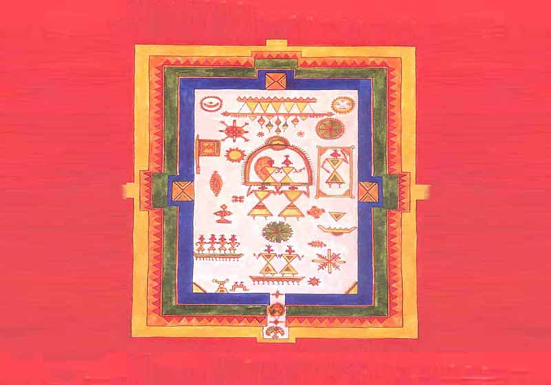 Jiroti Art - wall painting of Nimad in Madhya Pradesh 1