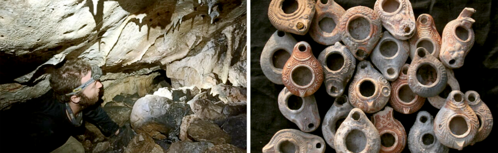 Oil Lamps Spearheads and Skulls found in Jerusalem Hills