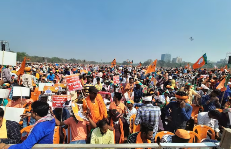 BJP Rally and workers