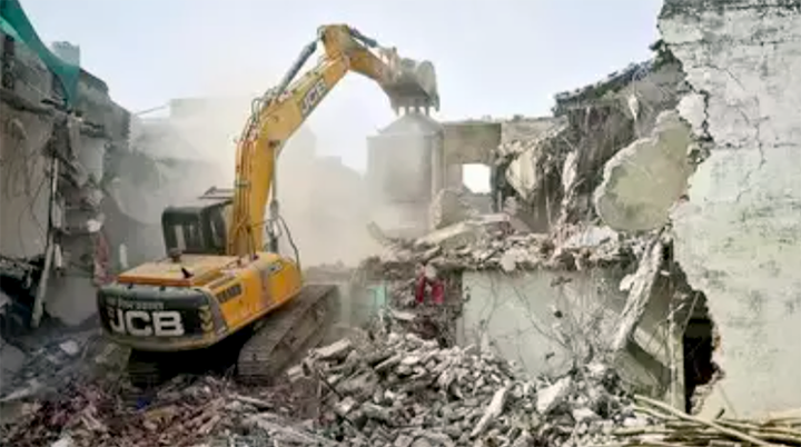 Buldozar in action of Yogi Adityanath in Uttar Pradesh