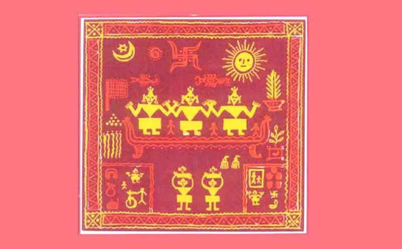 Jiroti Art - wall painting of Nimad in Madhya Pradesh