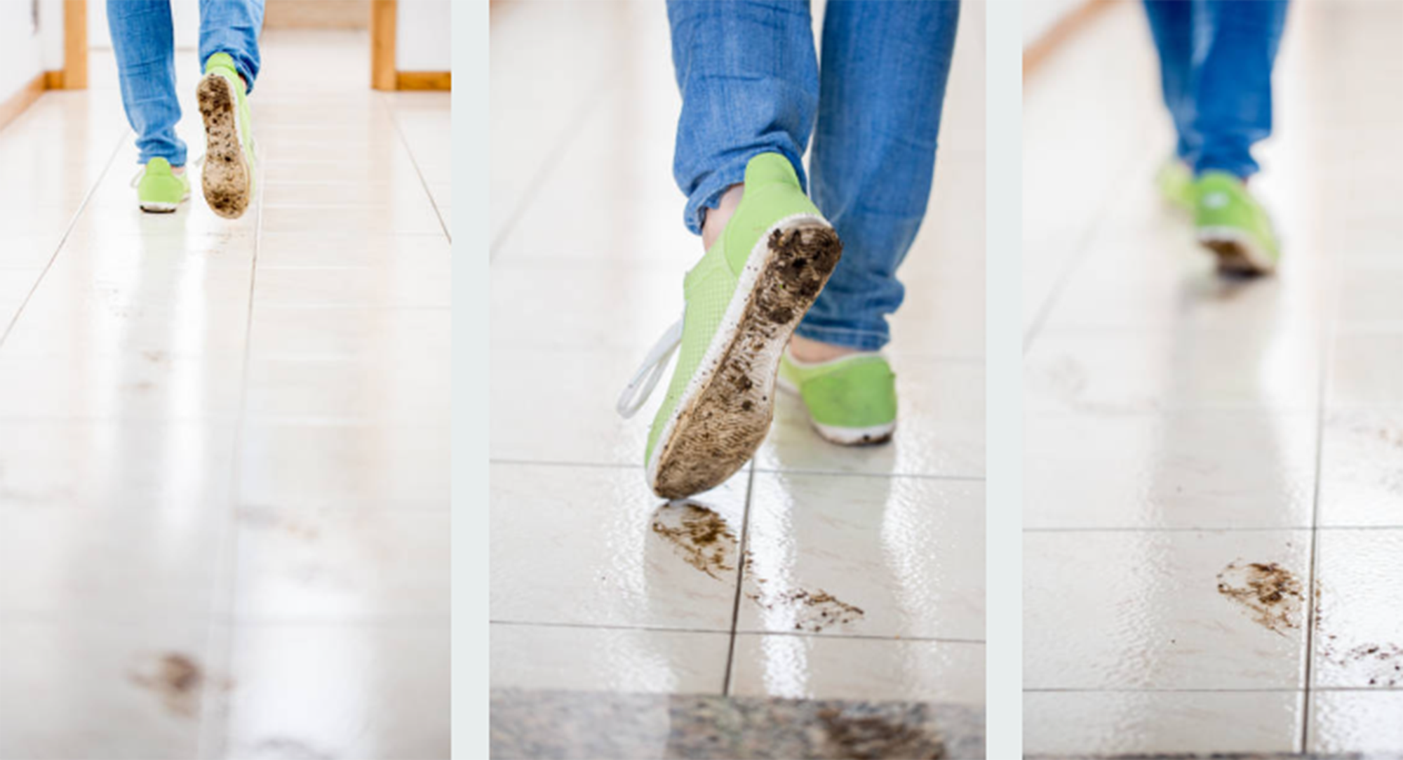 Foot Prints on floor of a house