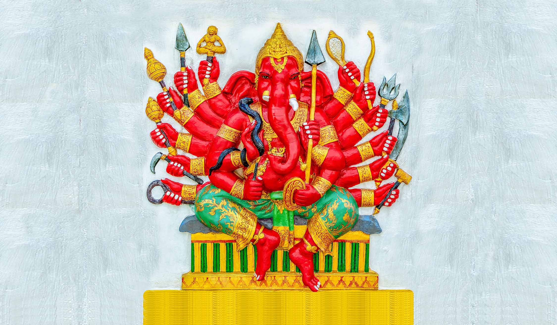 Lord Ganesh with 16 hands