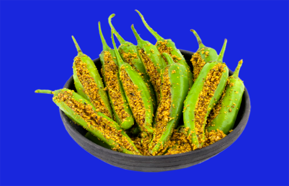 Athaniya Stuffed Green Peppers_अथानिया भरवां हरी मिर्ची