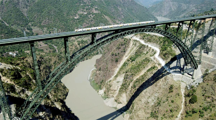 Chenab Rail Bridge is highest railway bridge in world