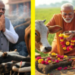 Narendra Modi Gay ki puja kate hue