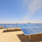 Solar energy plants in desert of India